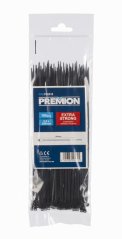 Sťahovacie pásky čierne 2,5 x 200mm 100ks PREMION PREP00015