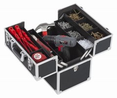 Hliníkový kufr 360x230x300mm černý KREATOR KRT640301B