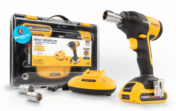 Aku rázový utahovák 1/2" 220Nm 20V POWERPLUS POWXB30050