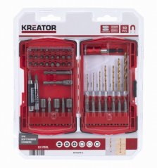 Sada bitů a vrtáků 50ks KREATOR KRT064912