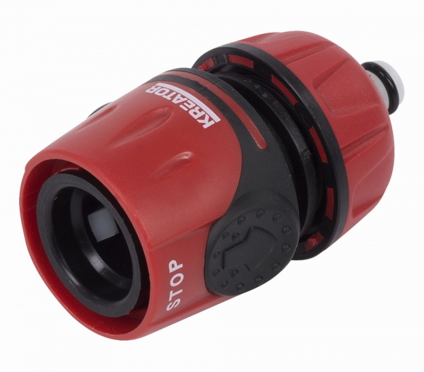 Rychlospojka na hadice 1/2" STOP ventil KREATOR KRTGR6002
