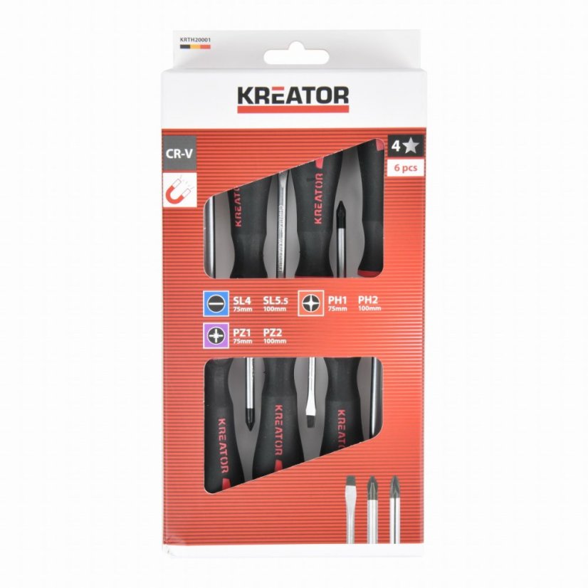 Sada šroubováků 6ks SL/PH/PZ KREATOR KRTH20001