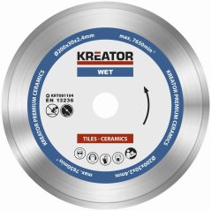 Diamantový kotouč celoobvodový 200mm PREMIUM KREATOR KRT081104