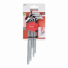 Imbusové klíče HEX dlouhé 9ks TORX KREATOR KRTH21803