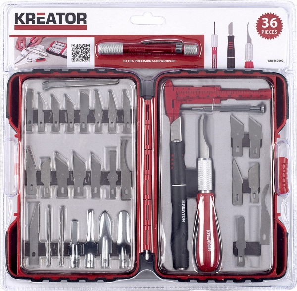 Modelárske nožíky sada 36ks KREATOR KRT452002