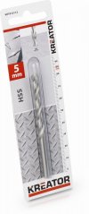 HSS vrták do kovu 5x86 mm KREATOR KRT010112