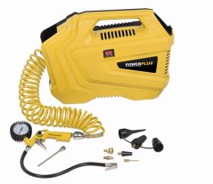 Kompresor 1100W  plus  10 ks prísl. bezolejový POWERPLUS POWX1706