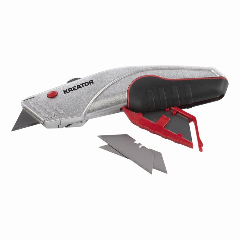 Pracovní nůž ze slitiny hliníku  plus  3 náhradní nože - HIGH QUALITY KREATOR KRTH00206