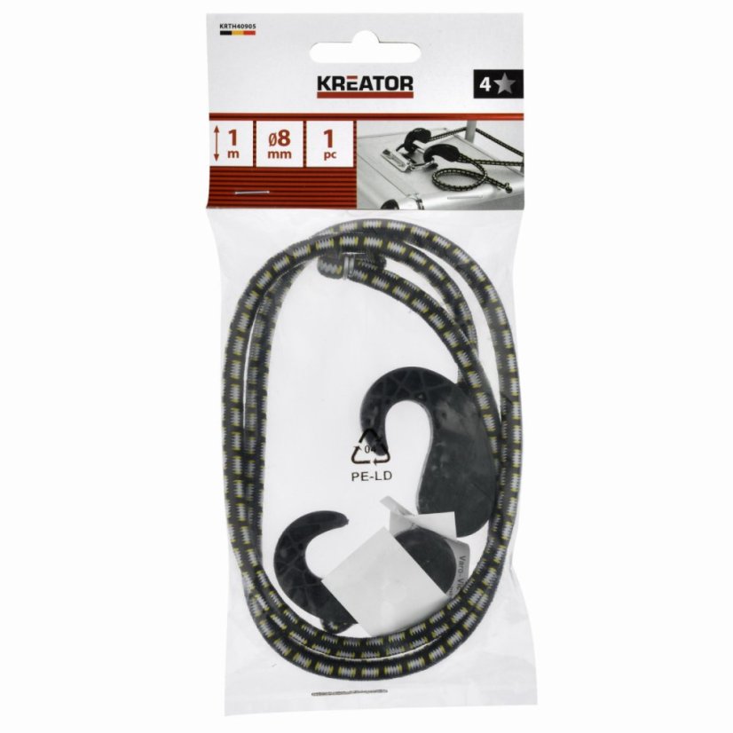 Upínací gumy nastavitelné 8mm, 100cm 1ks KREATOR KRTH40905
