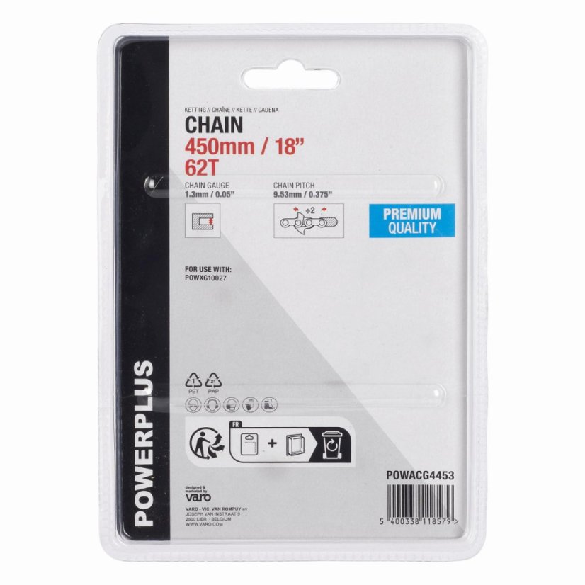 Pilový řetěz 18" (450mm) 62T - PREMIUM POWERPLUS POWACG4453