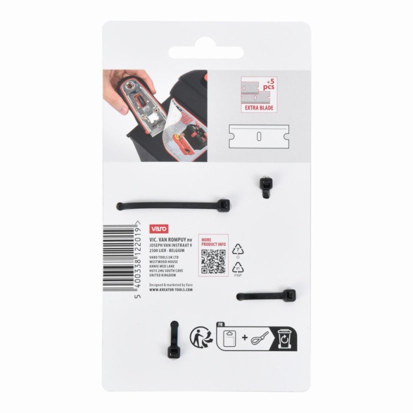 Kovová škrabka  plus  5ks břitů KREATOR KRTH00501