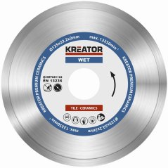 Diamantový kotouč celoobvodový 125mm PREMIUM KREATOR KRT081102