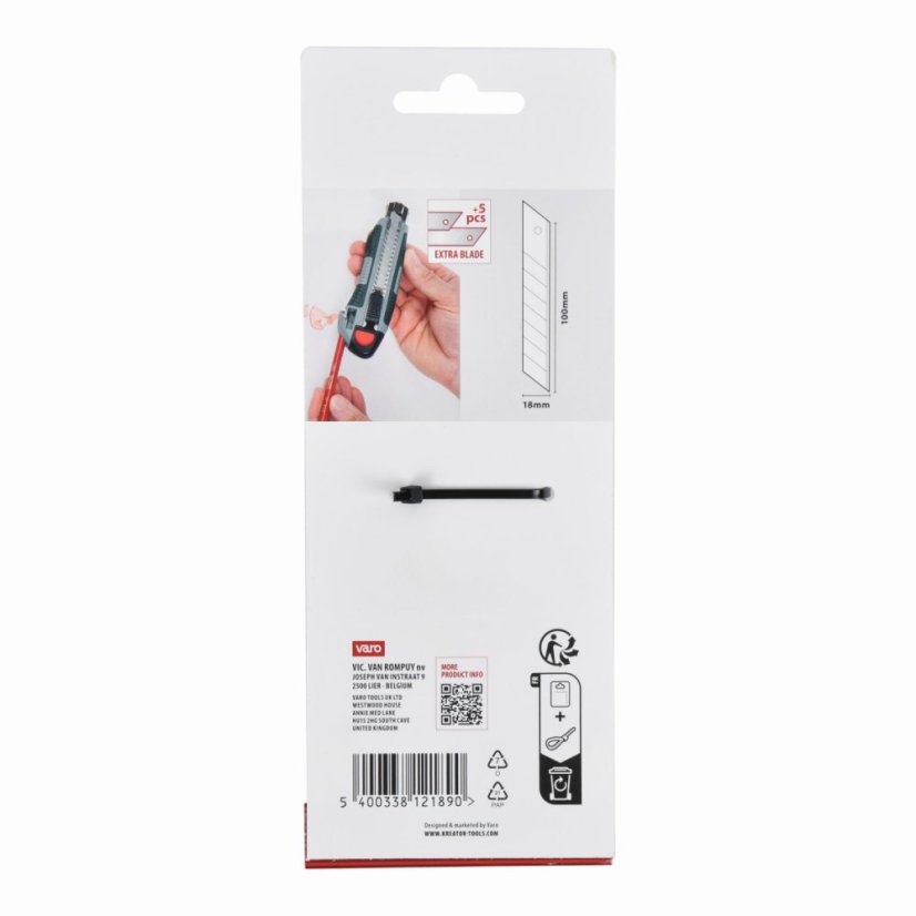 Odlamovací nůž 18 mm včetně ořezávátka na tužky KREATOR KRTH00205