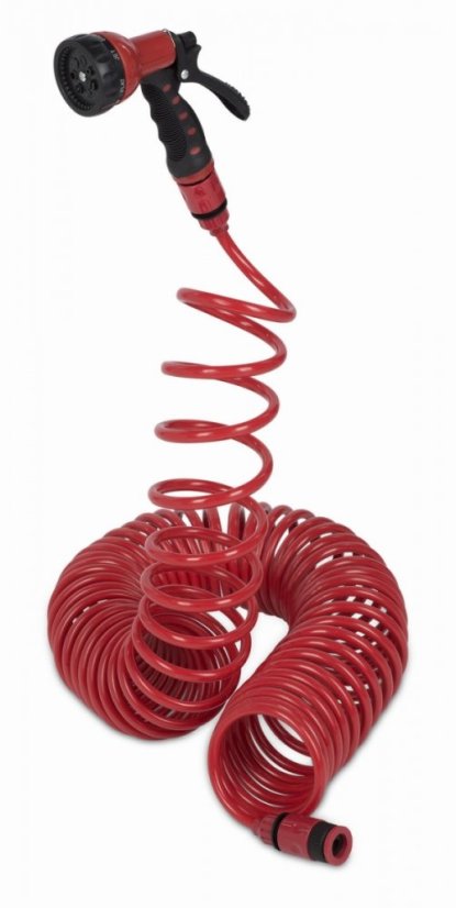 Zahradní hadice spirálová Set 15m 3/8" KREATOR KRTGR6703 - Varianty: Nový, jen poškozený obal