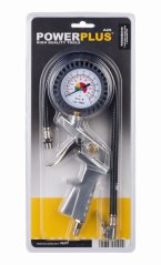 Hustiaca pištoľ plus Manometer POWERPLUS POWAIR0100