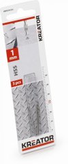 3ks HSS vrták do kovu 1x34 mm KREATOR KRT010101