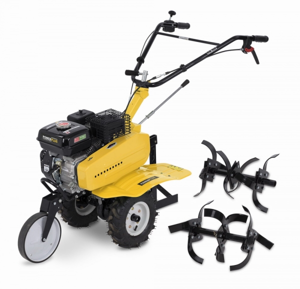 Benzinový kultivátor 208cc  plus  pluh POWERPLUS POWXG7217