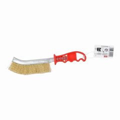 Univerzální drátěný mosazný kartáč, plastová rukojeť KREATOR KRTH50008
