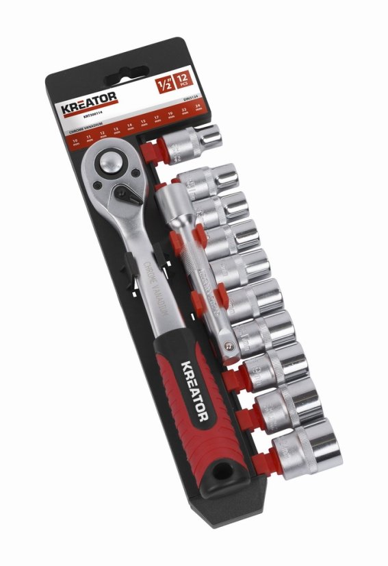 12-ti dílná gola sada 1/2" KREATOR KRT500114