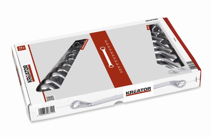 Sada obojstranných očkových kľúčov 6-32mm - 12ks KREATOR KRT500006