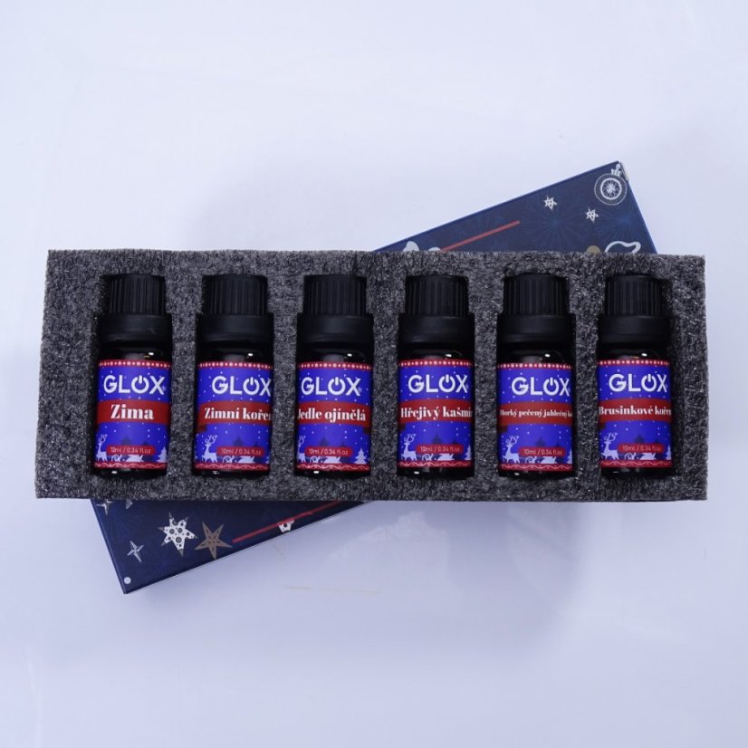 Sada 6ks Vánočních aroma olejů GLOX GLOXAO2