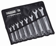 Sada klíčů očko/otevřený 8-19mm 8ks v kapse KREATOR KRT500011