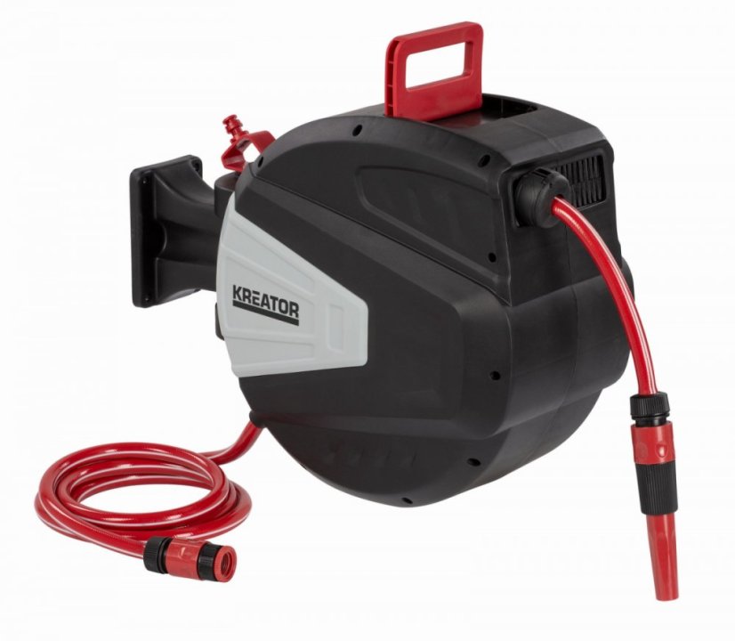 Zahradní hadice s aut. navíjením 15m 1/2"  KREATOR KRTGR6711