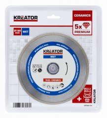 Diamantový kotouč celoobvodový 180mm PREMIUM KREATOR KRT081103