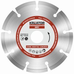 Diamantový kotouč segmentový 125mm PREMIUM KREATOR KRT082102