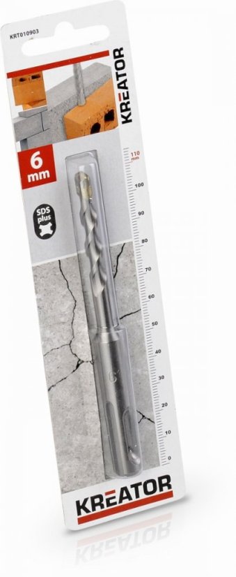 Vrták SDS PLUS do betonu 6x110 mm KREATOR KRT010903