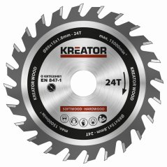 Pilový kotouč na dřevo 89mm, 24T KREATOR KRT020401