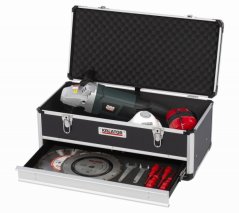 Hliníkový kufr 620x300x255mm 1 zásuvka KREATOR KRT640603B