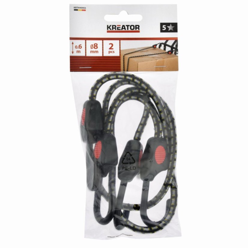 Upínací gumy 8mm, 60cm 2ks HIGH QUALITY KREATOR KRTH40903