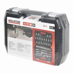 Gola sada 1/4" 46ks v kufru KREATOR KRTH30110