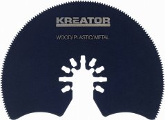 Segmentový řezný kotouč 87 x 1,4 mm dřevo, plast, ocel KREATOR KRT990021