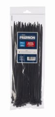 Sťahovacie pásky čierne 4,8 x 300mm 100ks PREMION PREP00010