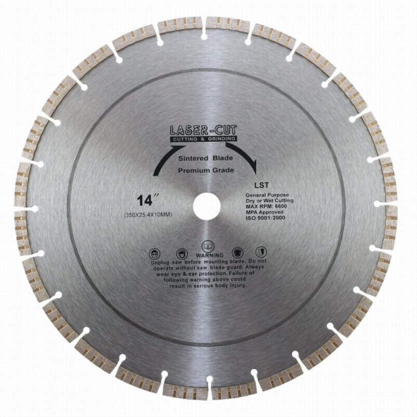 Diamantový kotouč segmentový 350 x 25,4 x 10mm LST LASER-CUT L001240