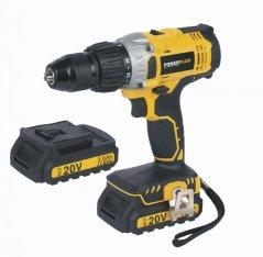 Aku príklepový skrutkovač / vŕtačka 20V LI-ION 2BAT POWERPLUS POWX00445