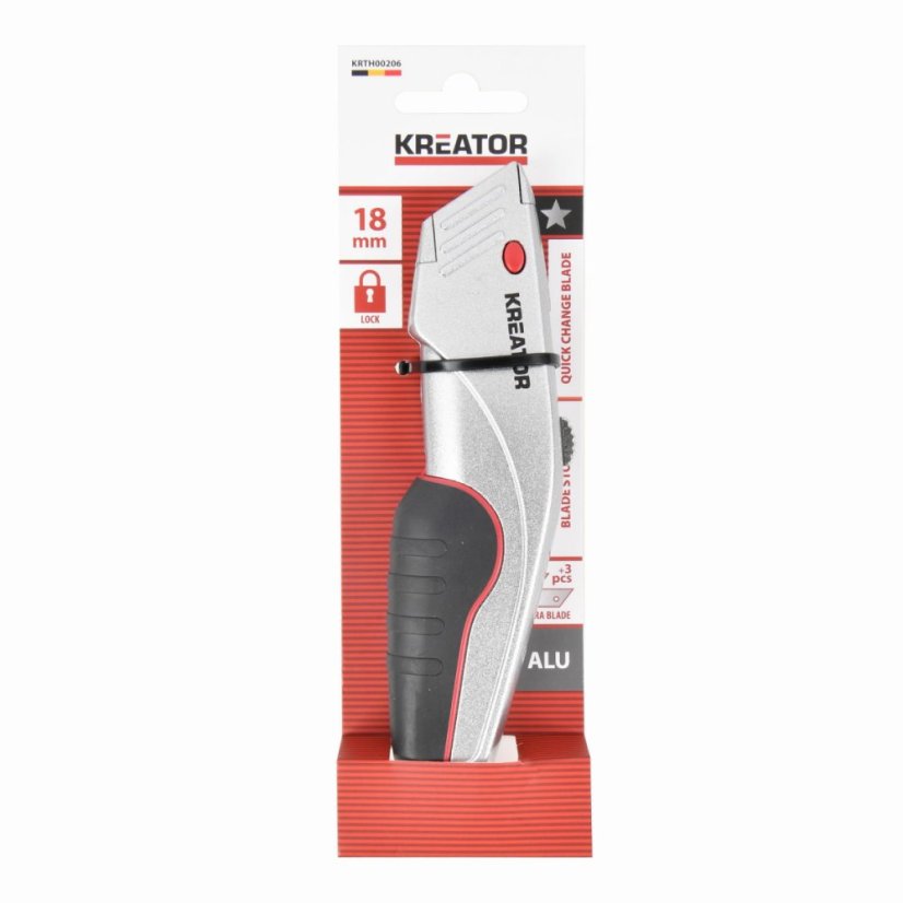Pracovní nůž ze slitiny hliníku  plus  3 náhradní nože - HIGH QUALITY KREATOR KRTH00206