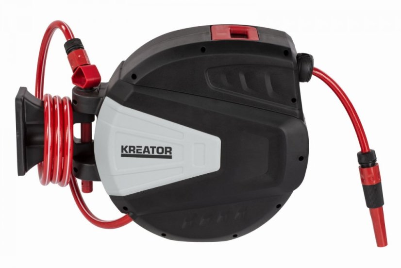 Zahradní hadice s aut. navíjením 15m 1/2"  KREATOR KRTGR6711