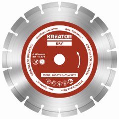 Diamantový kotúč segmentový 230mm UNIVERZAL 3ks sada KREATOR KRT080102