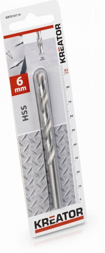HSS vrták do kovu 6x93 mm KREATOR KRT010114