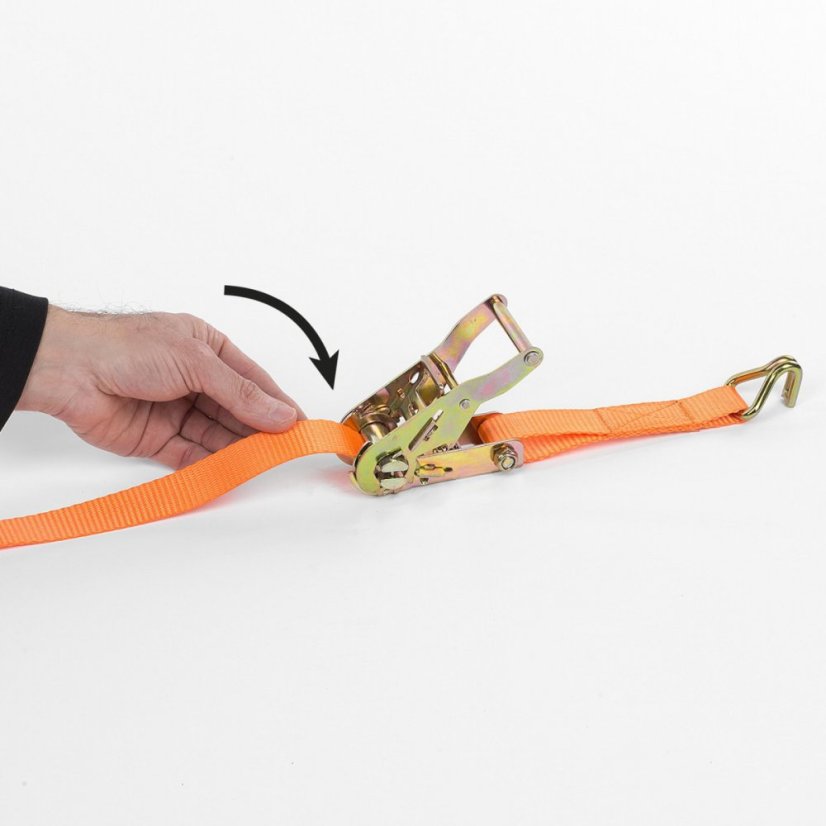 Upínací popruh ráčnový s háky 480kg / 5m HIGH QUALITY KREATOR KRTH40805