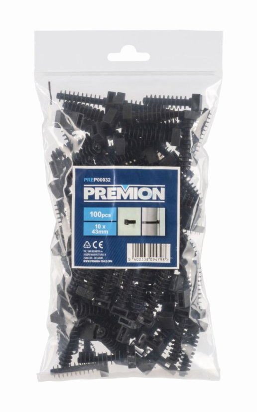 Hmoždinka pro stahovací pásky černá 10 x 43mm 100ks PREMION PREP00032 Hmoždinka pro stahovací pásky černá 10 x 43mm 100ks PREMION PREP00032