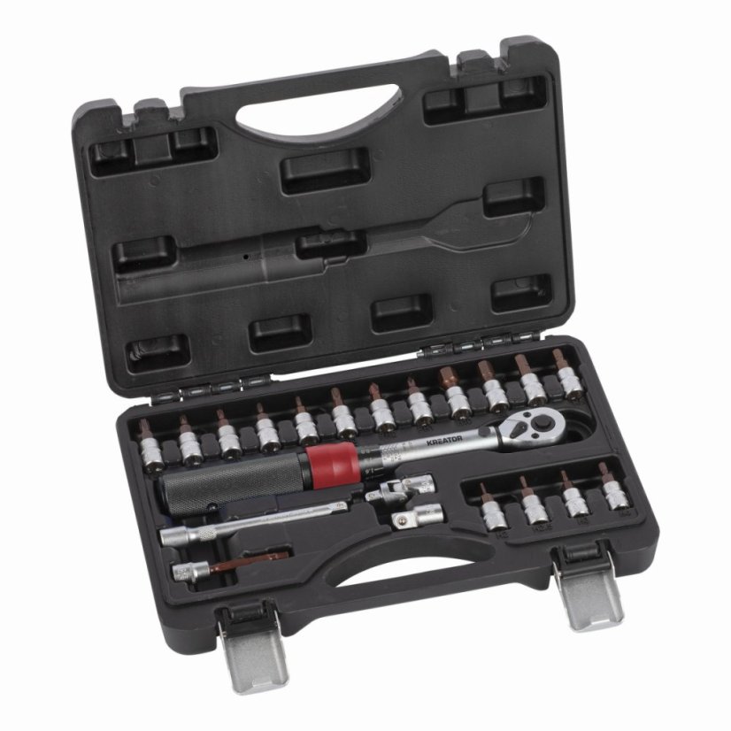 Momentový klíč SET 21 ks 1/4" 2-20NM KREATOR KRTH31001