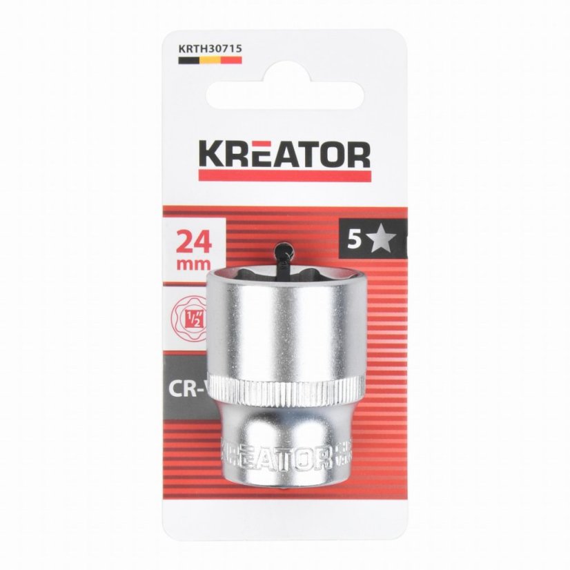 Nástrčná hlavice (ořech) 24mm 1/2" KREATOR KRTH30715