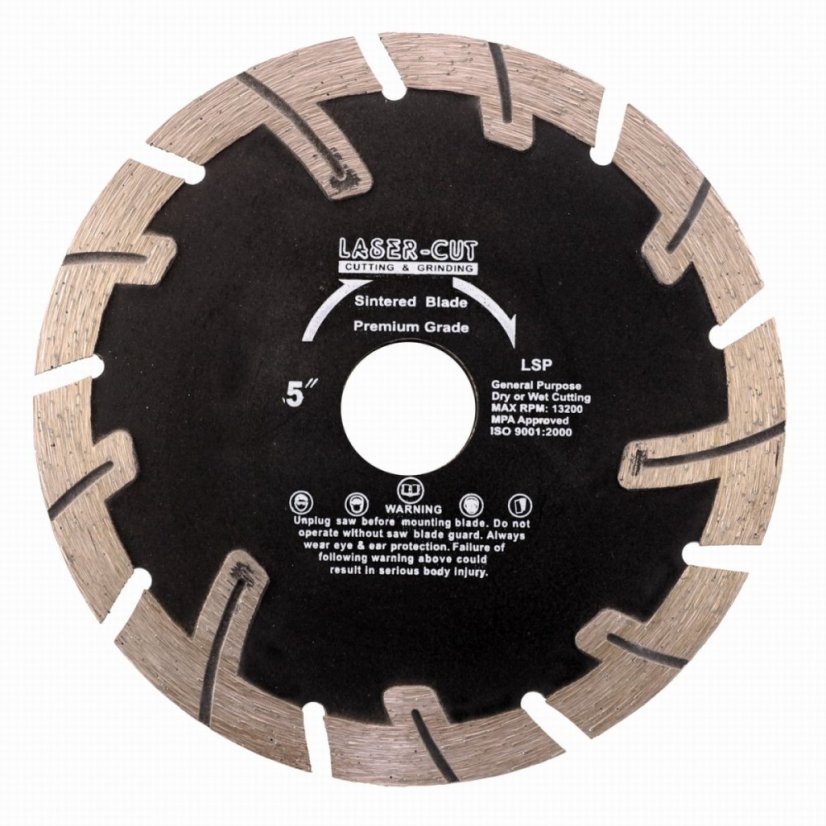 Diamantový kotouč segmentový 125 x 22,23 x 7mm LSP LASER-CUT L00122