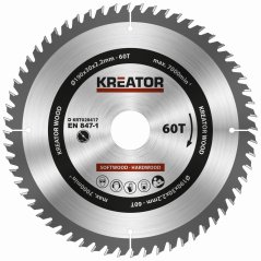 Pílový kotúč na drevo 190mm, 60T KREATOR KRT020417