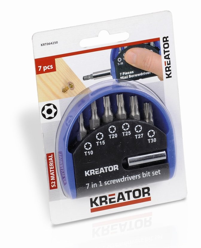 Sada bitů 7 ks TORX KREATOR KRT064250