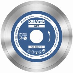 Diamantový kotouč celoobvodový 125mm 3ks sada KREATOR KRT080201
